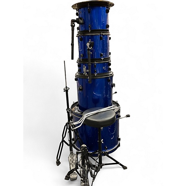 Used Gammon Percussion 9 Piece Gammon Percussion 5pc kit blue Drum Kit
