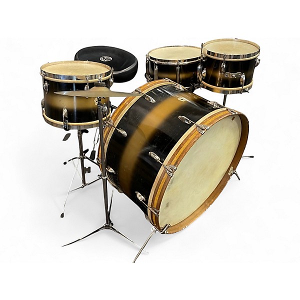 Vintage 1940 WFL 4 Piece 4 Piece Ludwig kit Gold Duco Drum Kit