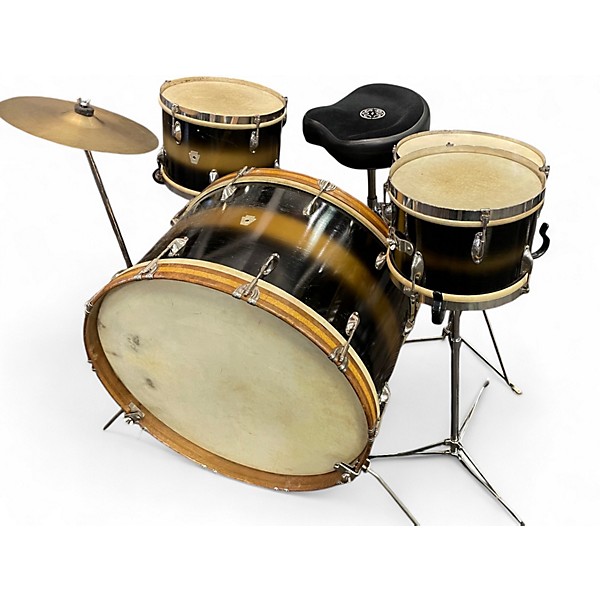 Vintage 1940 WFL 4 Piece 4 Piece Ludwig kit Gold Duco Drum Kit