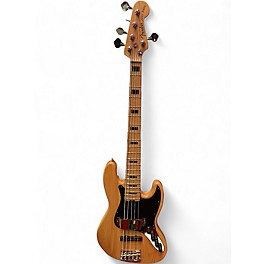 Used Fender American Elite W/ Aftermarket CS Neck Jazz Bass 5 String Natural Electric Bass Guitar