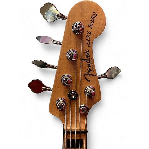 Used Fender American Elite W/ Aftermarket CS Neck Jazz Bass 5 String Natural Electric Bass Guitar