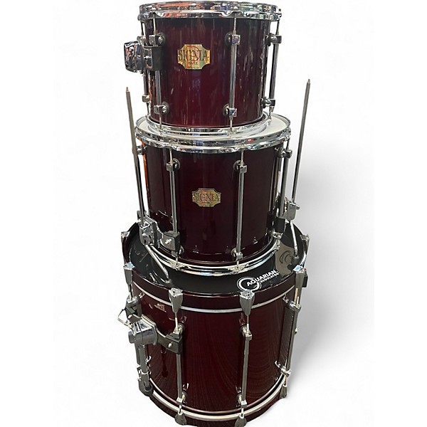 Used Premier 3 Piece Signia Maple Cherry Lacquer Drum Kit