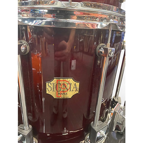 Used Premier 3 Piece Signia Maple Cherry Lacquer Drum Kit
