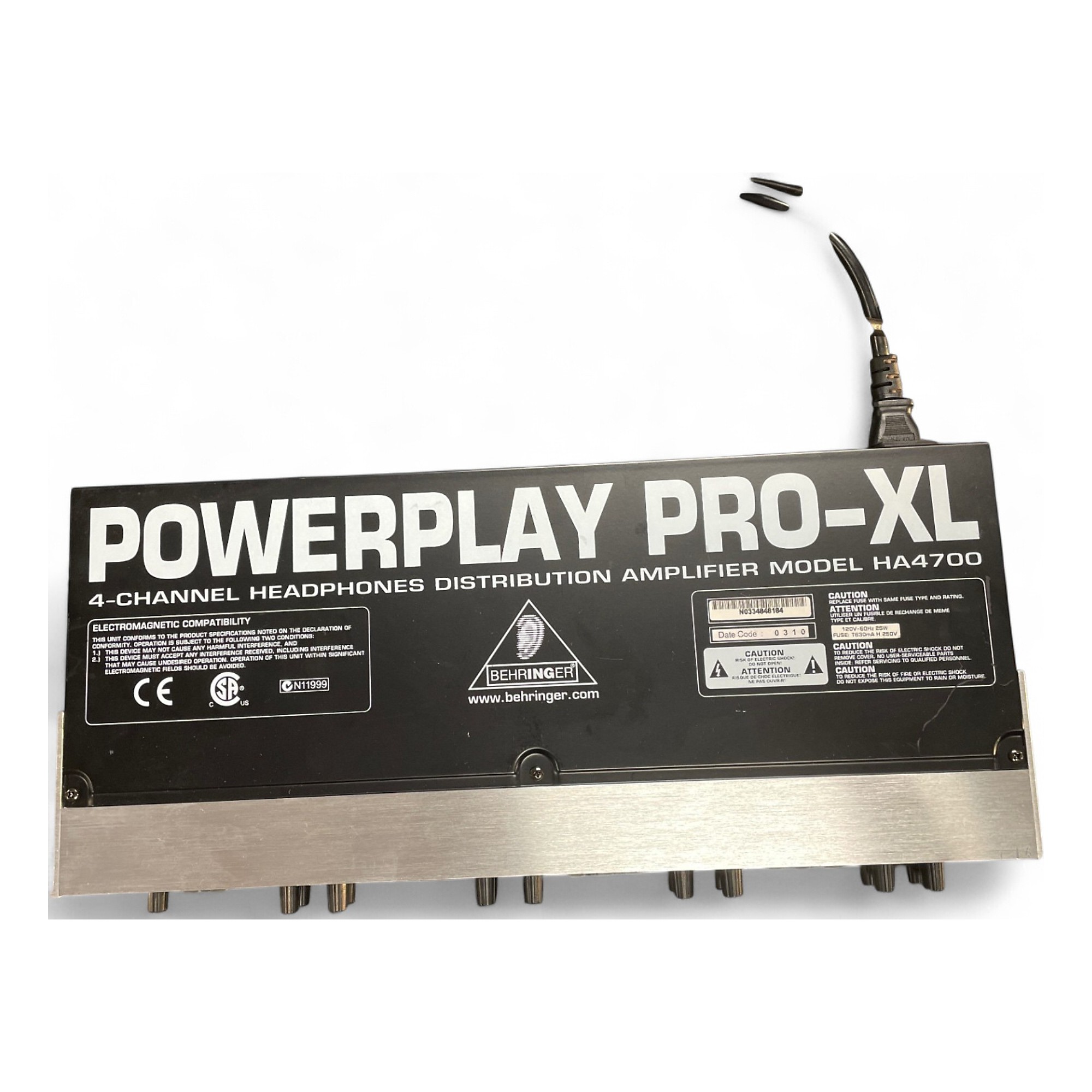 【中古】BEHRINGERベリンガ POWERPALY PROXL HA4700 Behringer Powerplay Pro-XL HA4700 4-Ch Headphone Mixing