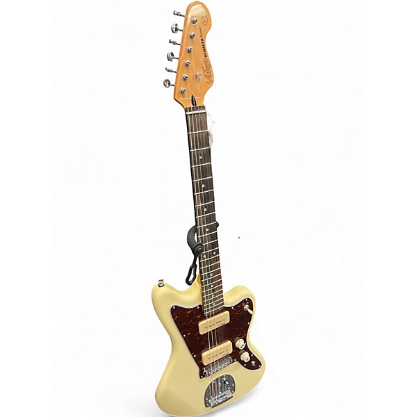 Used Vintage V65 Cream Solid Body Electric Guitar