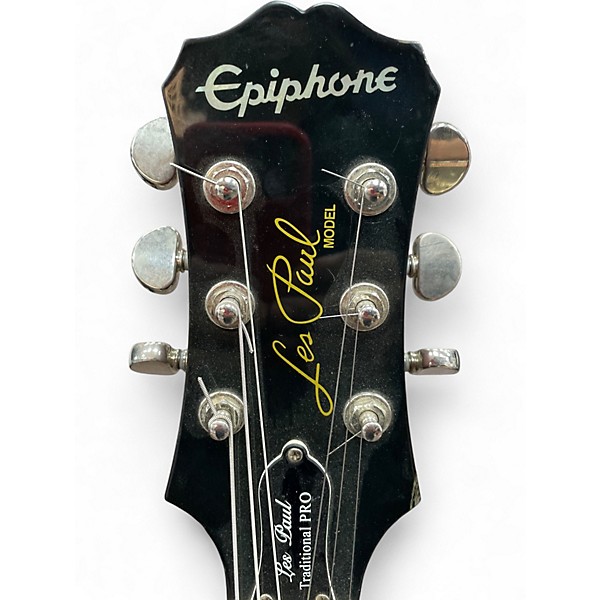 Used Epiphone Les Paul Traditional Pro Gold Solid Body Electric Guitar