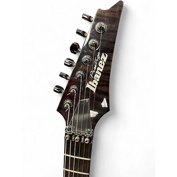 Used Ibanez RG2770Z Trans Black Solid Body Electric Guitar