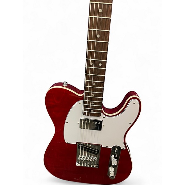 Used Squier AFFINITY TELECASTER FMT SH Crimson Red Trans Solid Body Electric Guitar