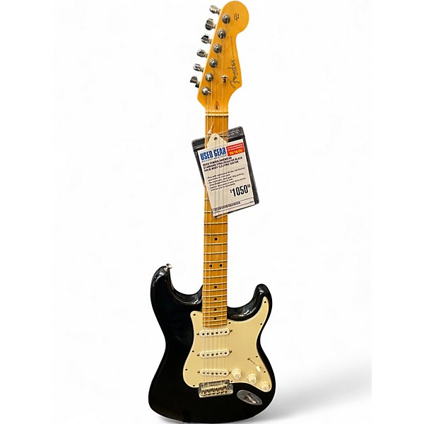 Used Fender American Standard Stratocaster Black Solid Body Electric Guitar