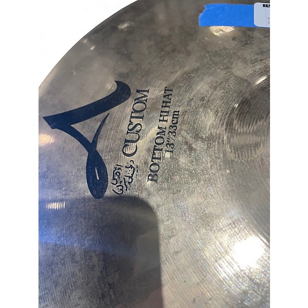 Used Zildjian 13in A Custom Hi Hat Bottom Cymbal