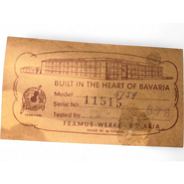 Vintage 1960s Framus 5/54 Archtop 2 Color Sunburst Acoustic Guitar