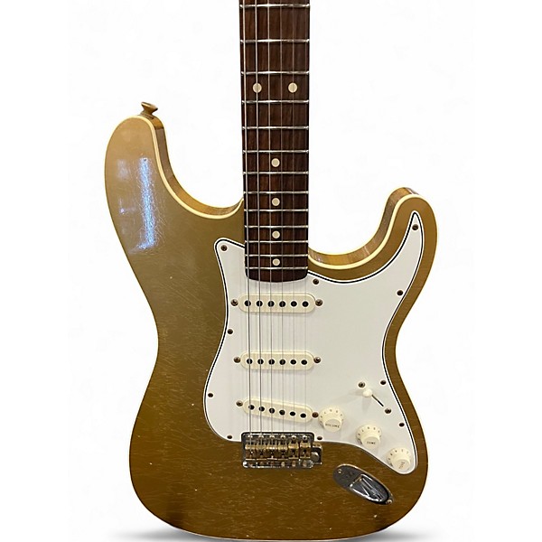 Used Fender Double Bound Stratocaster Journeyman GC Exclusive Aztec Gold Solid Body Electric Guitar