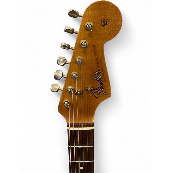 Used Fender Double Bound Stratocaster Journeyman GC Exclusive Aztec Gold Solid Body Electric Guitar