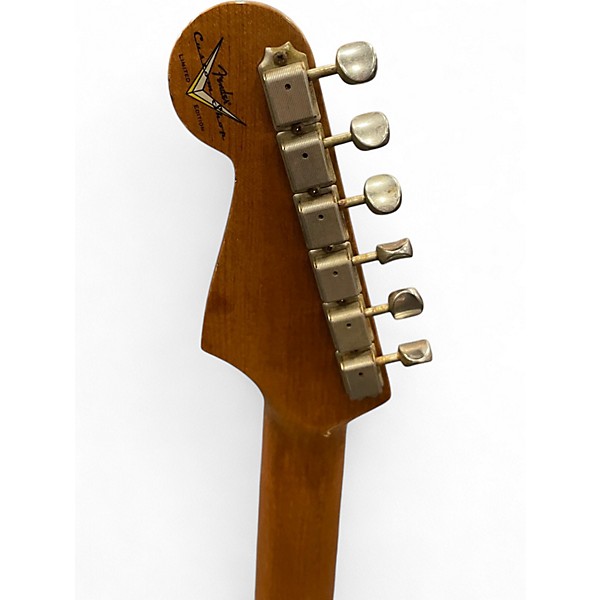 Used Fender Double Bound Stratocaster Journeyman GC Exclusive Aztec Gold Solid Body Electric Guitar