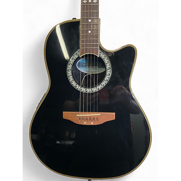 Used Ovation CC 057 Black Acoustic Electric Guitar