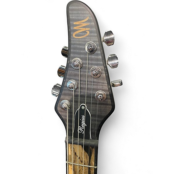 Used Mayones Regius 6 Trans Graphite Aquamarine Fade Satin Solid Body Electric Guitar