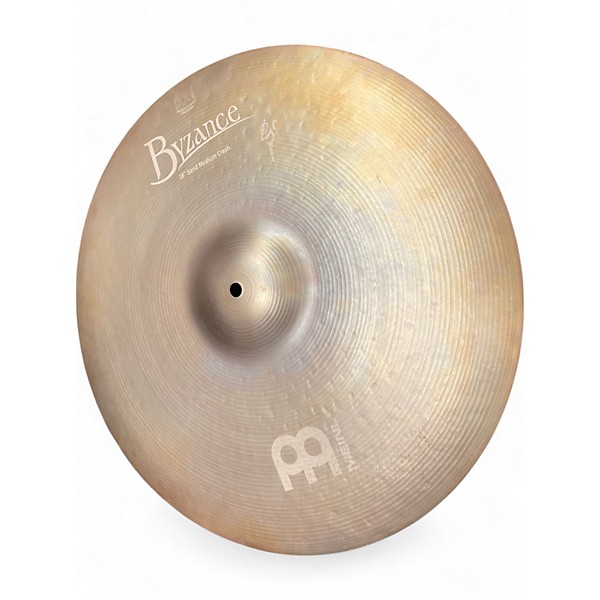 Used MEINL 18in BYZANCE SAND MEDIUM CRASH BENNY GREB Cymbal