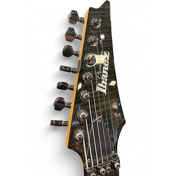 Used 2014 Ibanez Prestige RG2727 Black Smoke Solid Body Electric Guitar