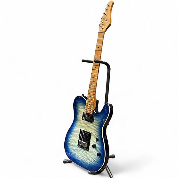 Used Schecter Guitar Research PT PRO Blue Burst Solid Body Electric Guitar