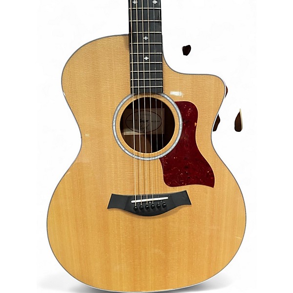 Used Taylor 214 QS DLX Natural Acoustic Electric Guitar