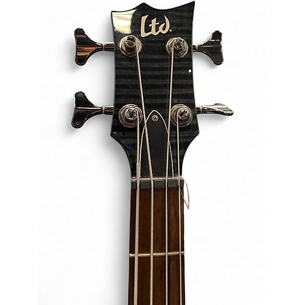 Used ESP ESP LTD EC-154dDX SEE THRU BLACK Electric Bass Guitar