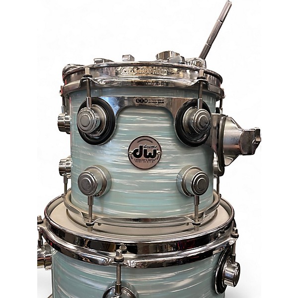 Used DW 4 Piece COLLECTORS SERIES OYSTER BLUE Drum Kit