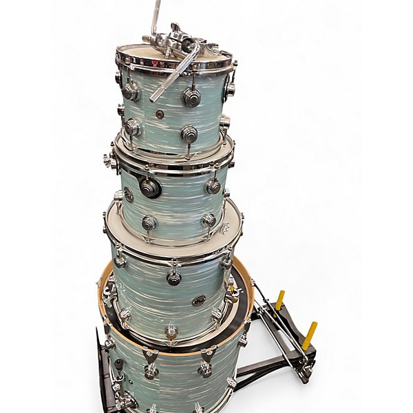 Used DW 4 Piece COLLECTORS SERIES OYSTER BLUE Drum Kit