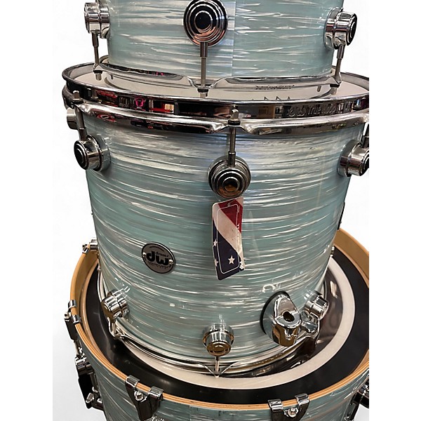 Used DW 4 Piece COLLECTORS SERIES OYSTER BLUE Drum Kit