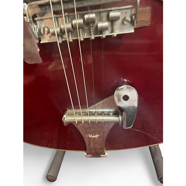 Used Kent Semi Hollow Trans Red Hollow Body Electric Guitar