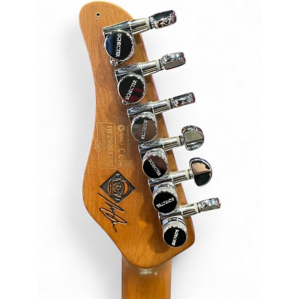 Used Schecter Guitar Research NICK JOHNSTON POWDER BLUE Solid Body Electric Guitar