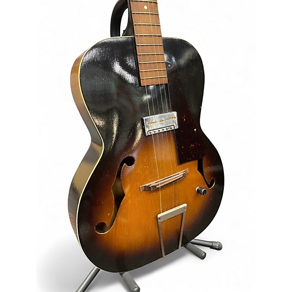 Vintage 1950s Kay '50s K-30 Archtop brown Acoustic Electric Guitar