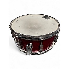 Used SONOR 6X13 AQX Snare Red Sparkle Drum