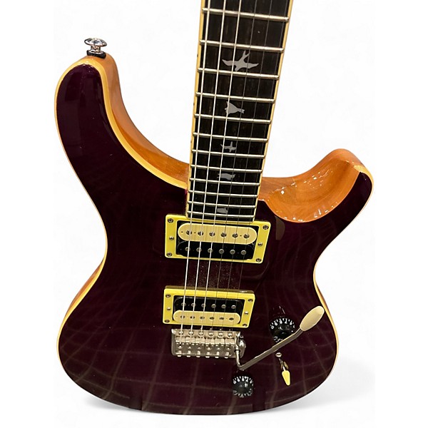 Used PRS SE Custom 24 Trans Purple Solid Body Electric Guitar