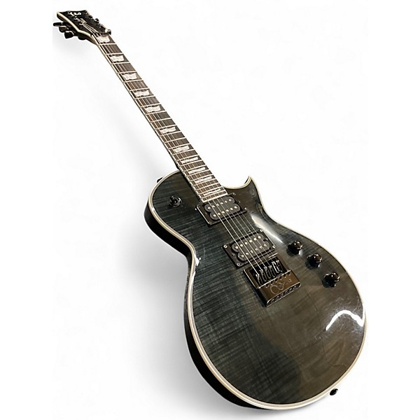 Used ESP LTD EC1000 Evertune Trans Black Solid Body Electric Guitar