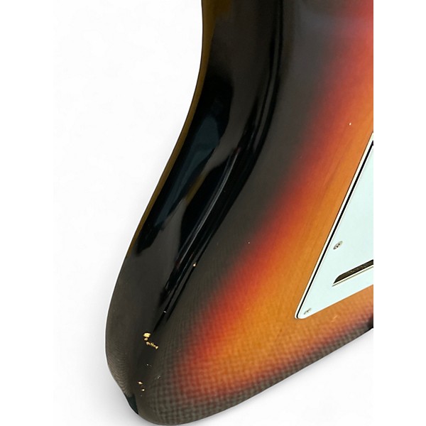 Vintage 1999 Fender Standard Stratocaster 3 Color Sunburst Solid Body Electric Guitar