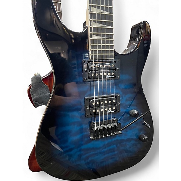 Used Jackson JS20 Blue Quilted Top Solid Body Electric Guitar