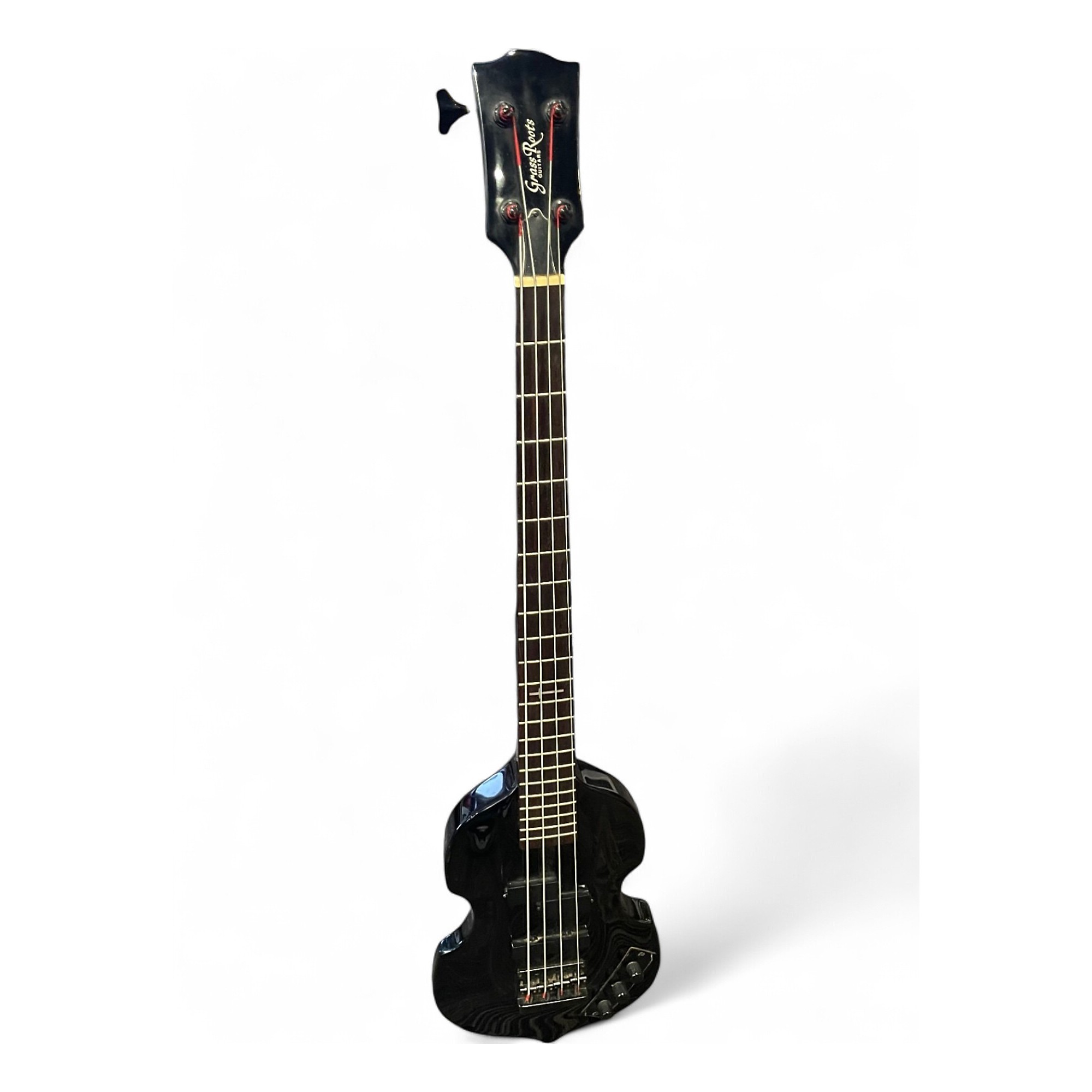 Used Grass Roots Luna Sea Violin Bass Black Electric Bass Guitar