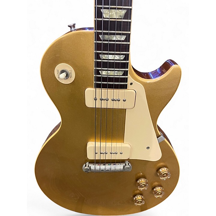 Vintage 1991 Gibson Les Paul Goldtop P-100 Gold Solid Body