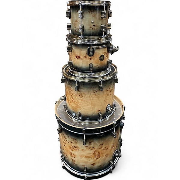 Used PDP by DW 4 Piece limited edition concept maple burl Natural Drum Kit