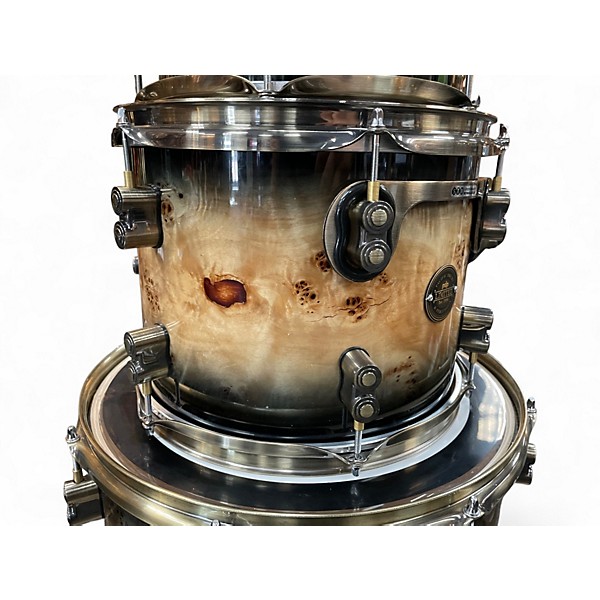 Used PDP by DW 4 Piece limited edition concept maple burl Natural Drum Kit