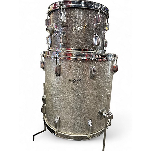 銀製　ドラム Vintage 1968 Rogers 3 Piece Holiday Silver Sparkle Drum Kit