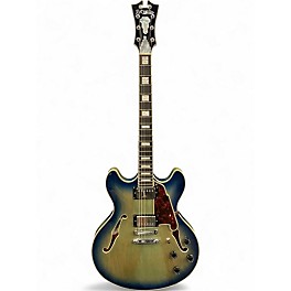 Used D'Angelico Premier Series DC Blue Sunburst Hollow Body Electric Guitar