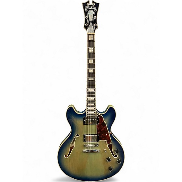 Used D'Angelico Premier Series DC Blue Sunburst Hollow Body Electric Guitar