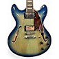 Used D'Angelico Premier Series DC Blue Sunburst Hollow Body Electric Guitar