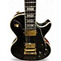 Used Epiphone Inspired by Gibson Les Paul Custom Black and Gold Solid Body Electric Guitar thumbnail