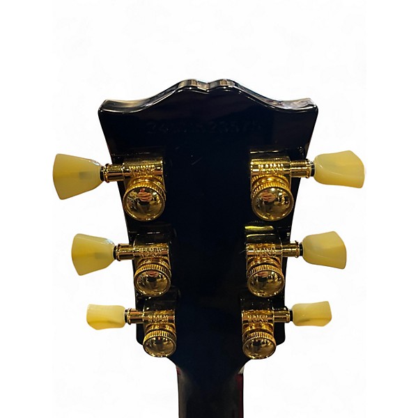 Used Epiphone Inspired by Gibson Les Paul Custom Black and Gold Solid Body Electric Guitar
