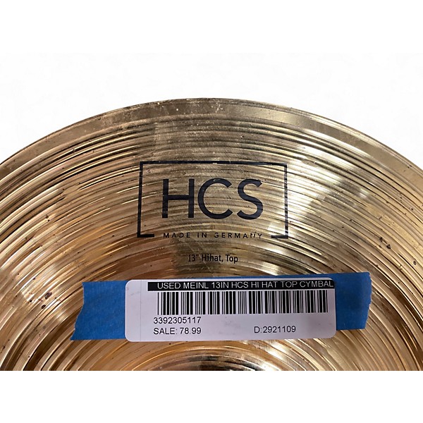Used MEINL 13in HCS Hi Hat Top Cymbal