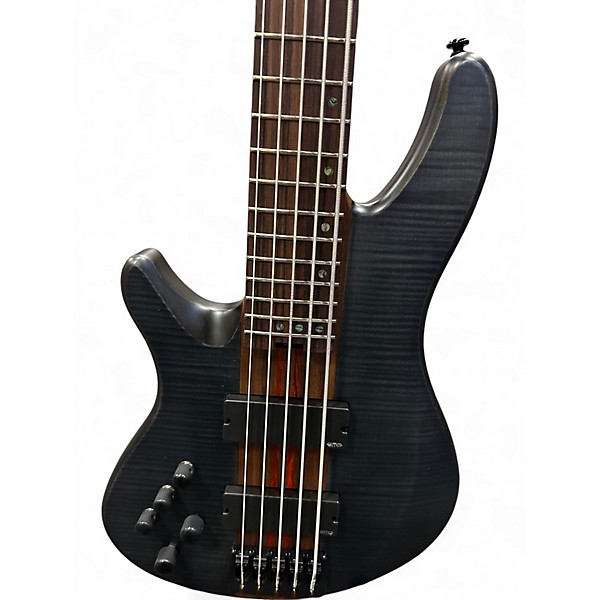 Used Schecter Guitar Research CB-5 LH LEFTY  Black Electric Bass Guitar