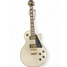 Used Epiphone Les Paul Custom Black and White Solid Body Electric Guitar