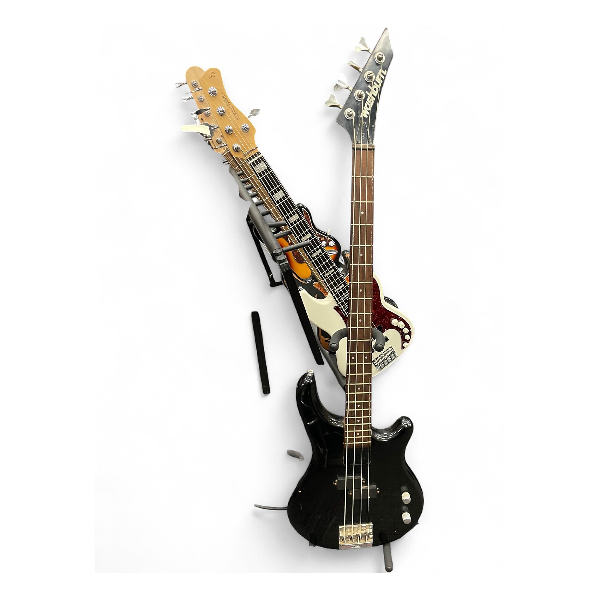 Used Washburn B-2 Black Electric Bass Guitar Black | Guitar Center